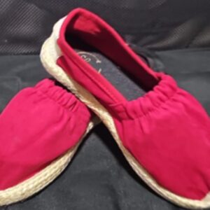 Spadrila de Mujer (Roja Clara con puntera en yute)